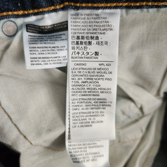 Levi's 559 Relaxed Straight Stretch Blue Jeans Men's Size 52x30 Big & Tall - Picture 5 of 7